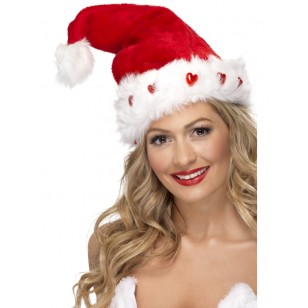 Light Up Santa Christmas Hats